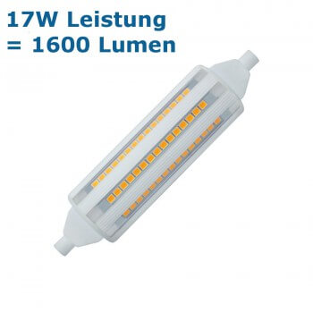 Hellste R7s LED 17W = 1600 Lumen