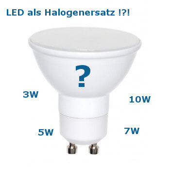 Wie finde ich das passende LED Leuchtmittel für Halogenstrahler?